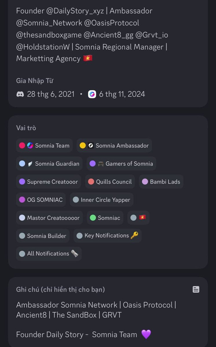HoangTrungDS's tweet image. 👑NEW COMMUNITY ROLES ARE HERE!
GSomnia,
@Somnia_Network just dropped some seriously cool new community roles on Discord! This is a small but mighty leap towards building an even more vibrant, diverse, and connected on-chain ecosystem!
Check out these epic new titles 👇
🔹…