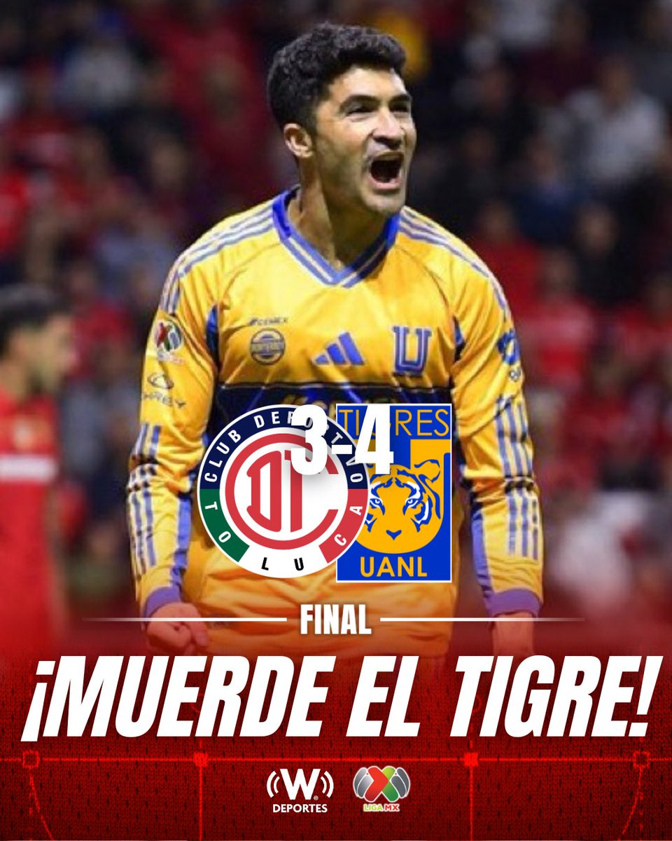 deportesWRADIO's tweet image. Estuvo cerca el empate, pero… ¡Tigres mordió al vigente campeón!🐯🔥
Doblete de Nico Ibáñez, y los Felinos impusieron su juego fuera de casa.
- Toluca estuvo cerca de la igualada, sin embargo, no les alcanzó.😬❌