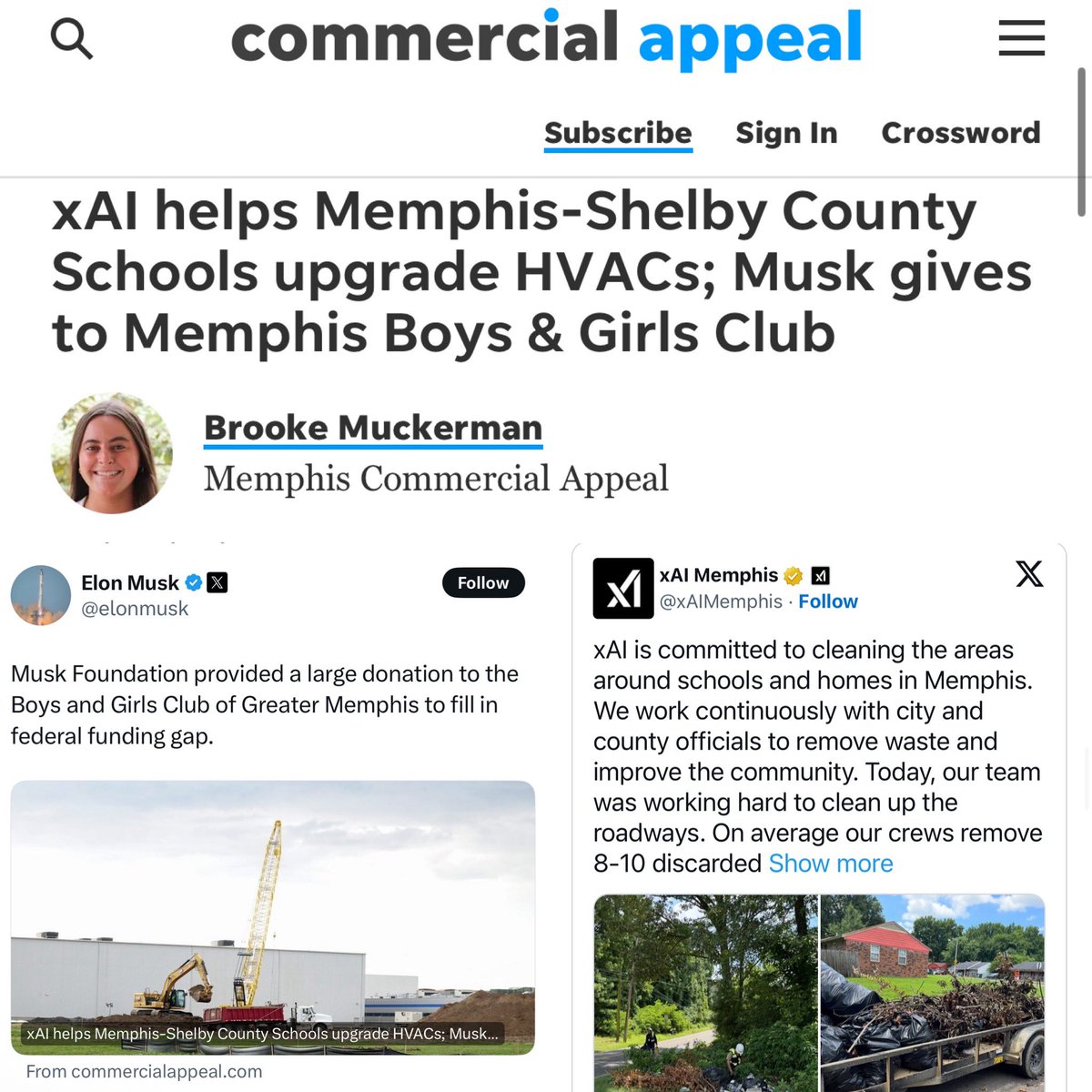 MemphisHoller's tweet image. Facing massive community pushback for poisoning the air in MEMPHIS and expanding without local input or transparency, Musk’s xAI supercomputer company attempts to buy some goodwill/ good publicity.
commercialappeal.com/story/news/loc…