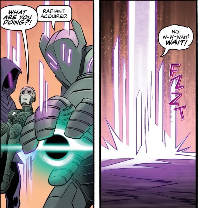 TheRiftLogic's tweet image. Ngl, but what if they find a way to harness the green Radiant, and that could be used by a new character in the future, and eventually join Marshall and the other Members?
Similar to what they are doing with the yellow Radiant and giving it a new host.