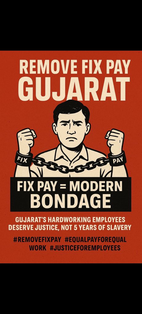 KaranVa45419638's tweet photo. #Remove_Fixpay_in_gujarat
@BJP4India @AmitShah
@BJP4Gujarat @CRPaatil
@RahulGandhi @ArvindKejriwal
@INCIndia @RSSorg @YAJadeja
@AmitChavdaINC @AAPGujarat 
@jigneshmevani80 @hdraval93 @narendramodi @Bhupendrapbjp @CMOGuj @abpasmitatv @tv9gujarati @sandeshnews @Jamawat3 https://t.co/zwoLBLm9yV