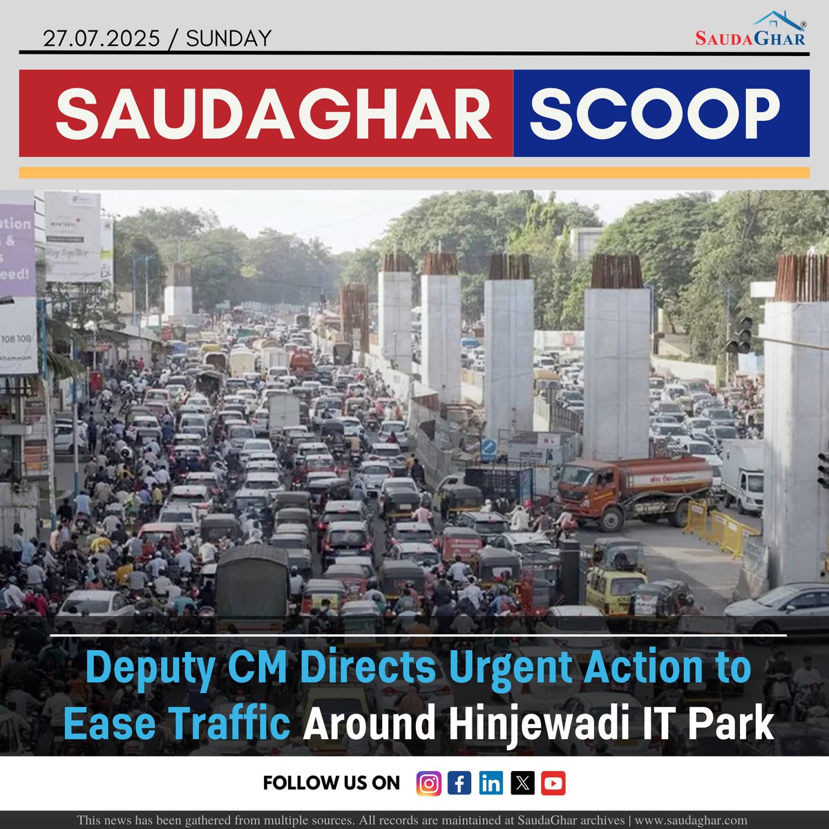 In a bid to address the worsening traffic situation around Hinjewadi’s Rajiv Gandhi Infotech Park and nearby areas like Maan, Mahalunge, and Sus, Deputy Chief Minister and Pune’s guardian minister has urged authorities to implement both immediate and long-term measures. During a