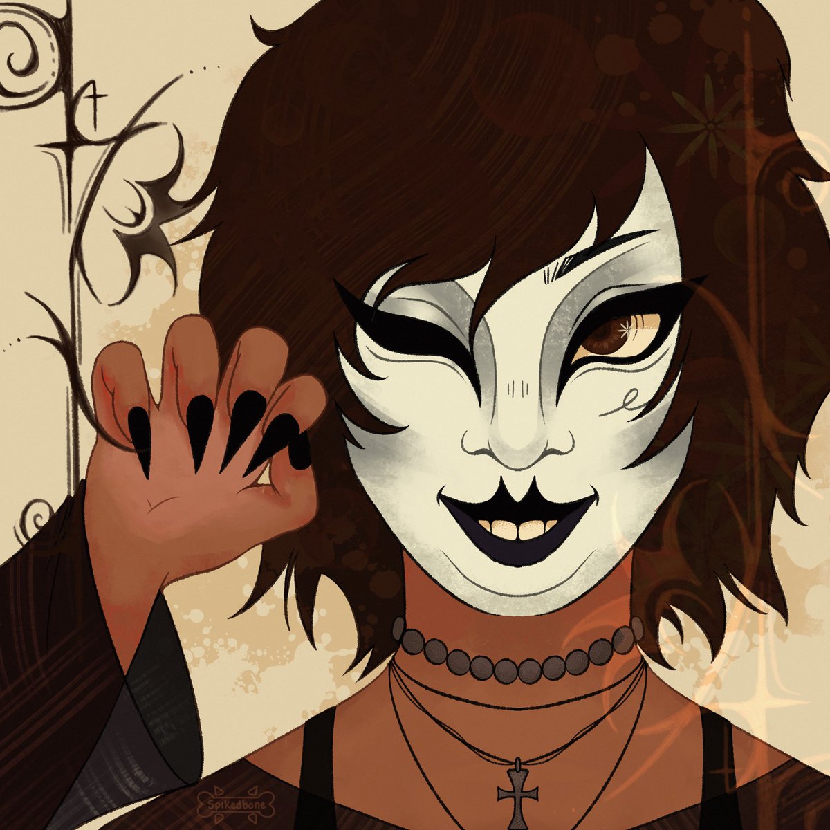 spikedbone's tweet image. attack for @SQUAREDMOV !!! 
#artfight2025