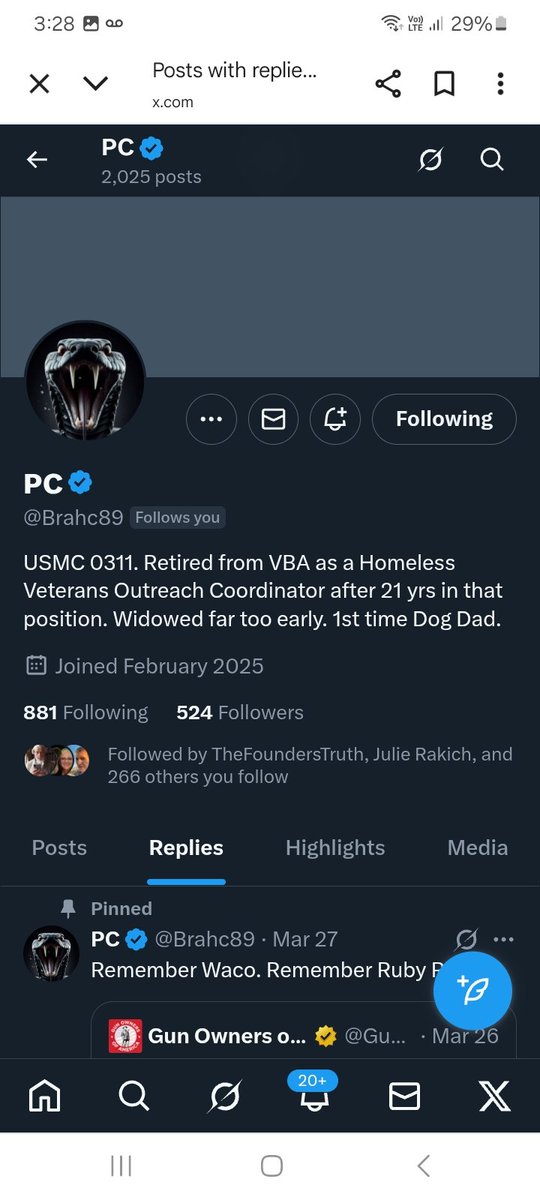 Can we get this USMC VETERAN some new friends please give <a href="/Brahc89/">PC</a> a follow, repost 💪🫶💥💯🇺🇸🫡