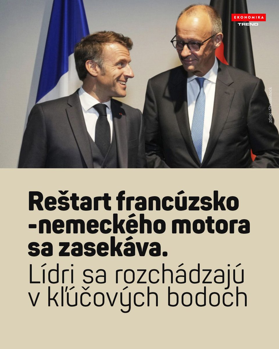 bit.ly/4f6OPk5 „Atmosféra je úplne iná,“ cituje Politico vysokopostaveného nemeckého vládneho úradníka. Podobne to vníma aj Elyzejský palác, ktorý hovorí o „znovuobjavení francúzsko-nemeckého reflexu“.
Za týmito prejavmi dobrej vôle sa skrýva nepríjemná realita ...