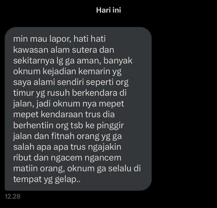 #LaporanWargaTNG stay safe dimana pun kalian berada ya tangs!