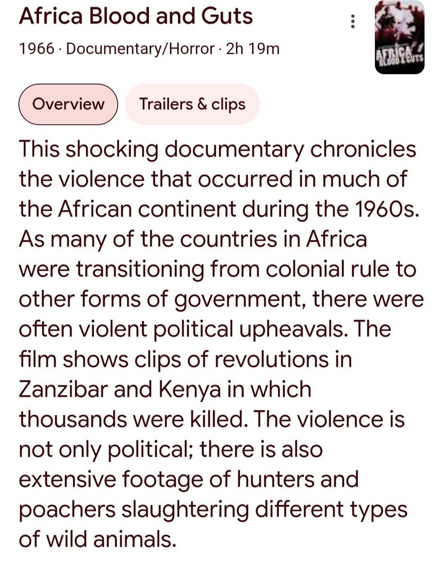 I started off my Sunday with watching a documentary called Africa Blood and Guts. 

I promise you, you can not hate settler colonialism enough.