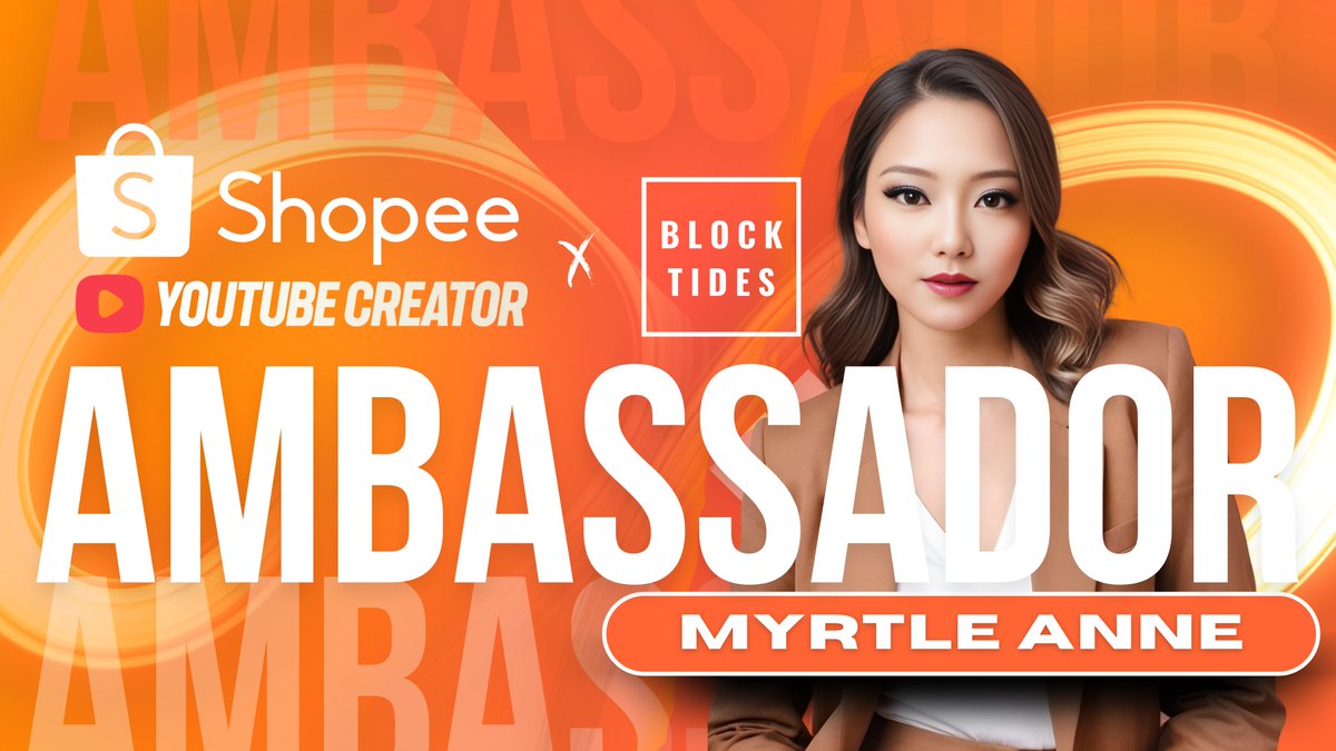 🔥 Big News: Our CEO, <a href="/myrtleology/">Myrtle Anne 🇵🇭🇸🇬</a>, is now a <a href="/YouTubeCreators/">YouTube Creators</a> and <a href="/ShopeePH/">Shopee Philippines</a> Ambassador!​

At Block Tides, we’re proud to share that our fearless leader, Myrtle Anne Ramos, is growing her influence beyond Web3.
She’s now sharing valuable content as a YouTube creator and has been