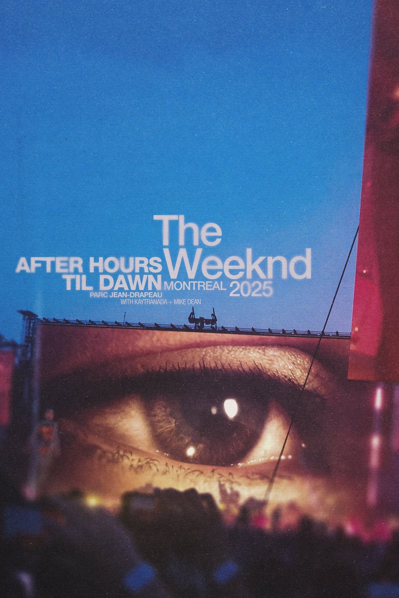 designbymoin's tweet image. AFTER HOURS TIL DAWN - The Weeknd / MONTREAL
Poster design &amp;amp; photography by me

#AfterHoursTilDawnTour #TheWeeknd