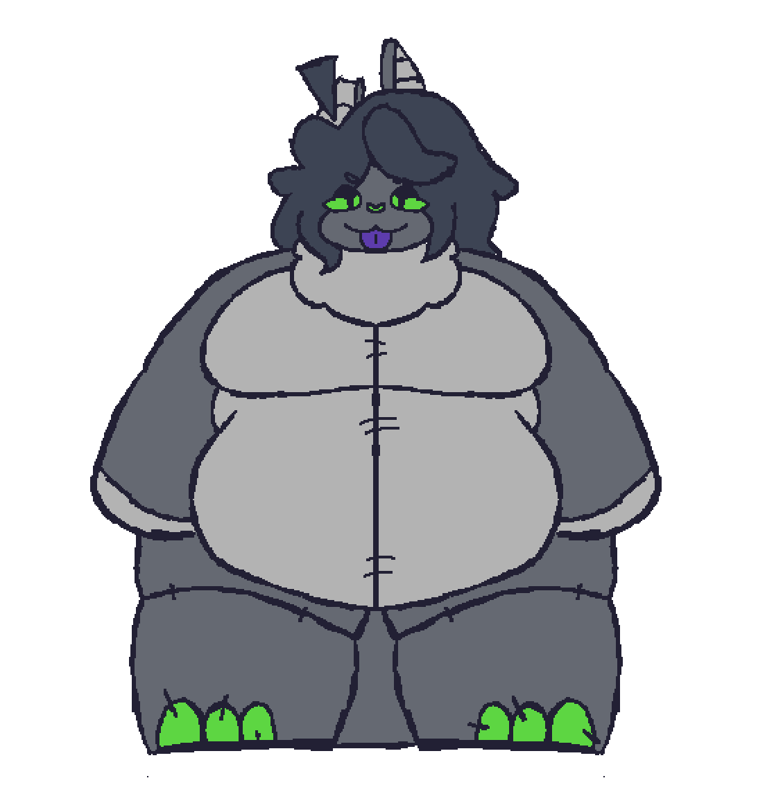 dumbassgirldog's tweet image. turned my sona into a big fat plushie cuz i love being big and cuddleable