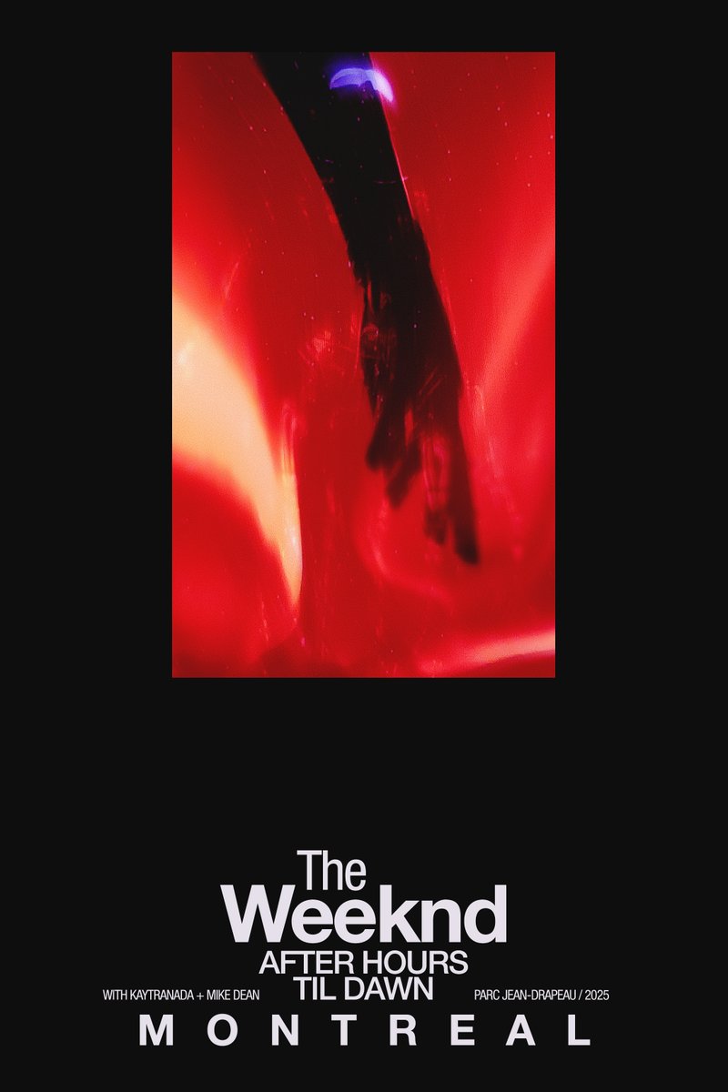 designbymoin's tweet image. AFTER HOURS TIL DAWN - The Weeknd / MONTREAL
Poster design &amp;amp; photography by me

#AfterHoursTilDawnTour #TheWeeknd