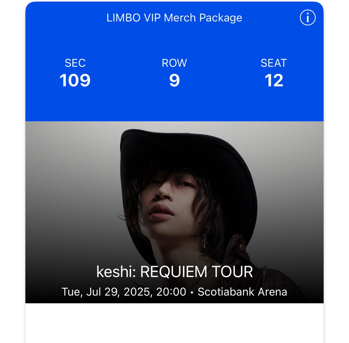 wenduyii's tweet photo. wts/want to sell/selling
1 ticket keshi in toronto
scotiabank arena july 29
VIP merch package 
bought for $315, asking $200 or send me your offer

pls someone buy this tix from me i cant go anymoreeee 😭 https://t.co/aJa4vlAz4E