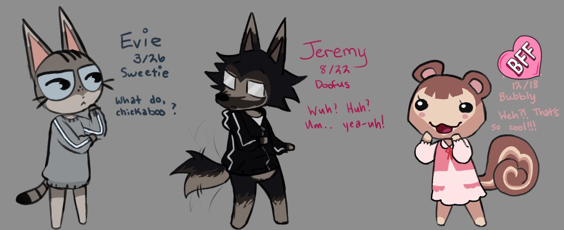 foxtaros's tweet image. me hubby and sister as animal crossing villagere (Outdated)