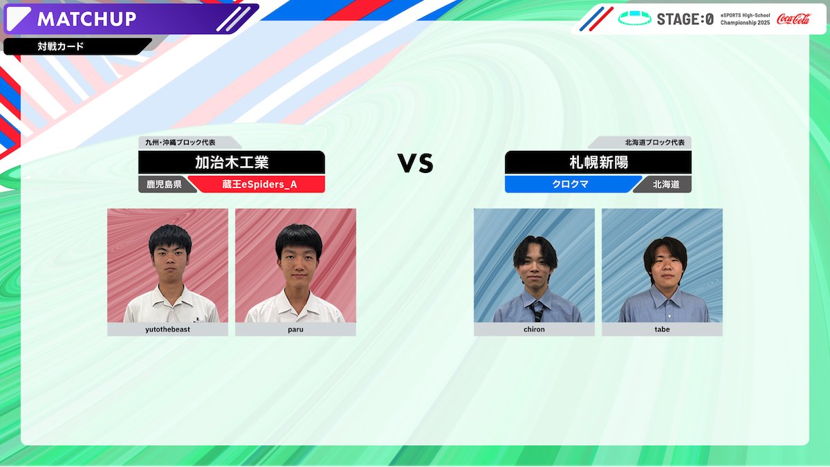 stage0_jp's tweet image. 【📍LIVE】
#ステージゼロ 全国大会👑
<#SF6 部門>
🎮準々決勝 第1試合
九州・沖縄ブロック代表
加治木工業『蔵王eSpiders_A』
🆚
北海道ブロック代表
札幌新陽『クロクマ』
🔻YouTube
youtube.com/watch?v=ycqd97…