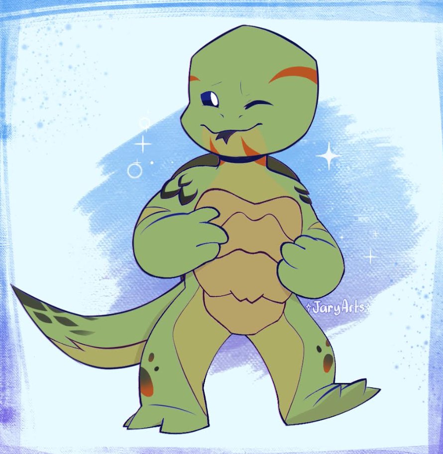NicoHamato's tweet image. Yume fanchild check!
The ship / Their son. 💙🐢

We have a tiny mutant child &amp;lt;3 I wanted to show it here too. His name is Chris. 
All questions are welcome.

#TMNT2012 #sstwt #yumetwt #LeonardoTMNT