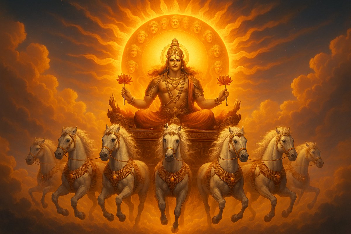 FortunePivot's tweet image. 🙏🏻ॐ ह्रीं सूर्याय नमः🙏🏻
Rise like Bhagwan Surya , unwavering, radiant, and eternal.
Let no shadow dim your purpose.
#SundayMorning