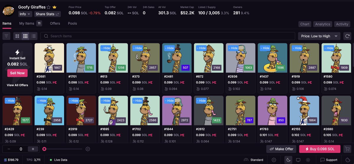 ajgregsol's tweet image. Tap into @GoofyGiraffes_and make Solana and GOOFY tokens everyday!! If you own 3+,10+ or 30+ you get weekly payouts as well!! Great way to make #PassiveEarnings