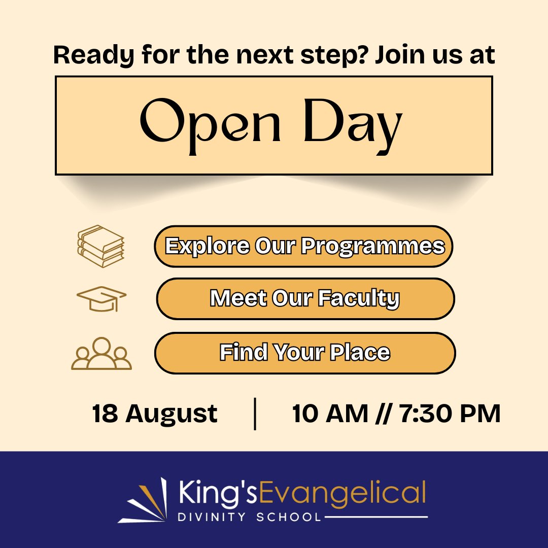 KingsDivinity's tweet image. Ready to take your training to the next level? Join us for Open Day! 

We have two sessions available: Morning and Evening. Reserve your spot via one of the links below!

AM: tinyurl.com/y6tvb6aw
PM: tinyurl.com/47urnuyt
