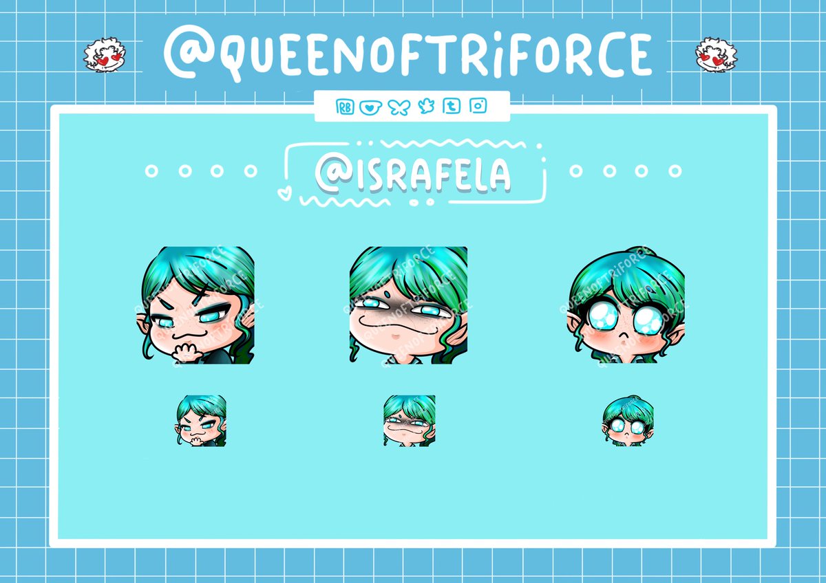 Cute emotes commission for <a href="/israfela1/">israfela</a> ❣️😘
