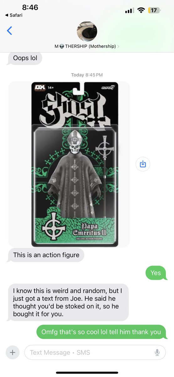 RodeoSlim's tweet image. My moms not boyfriend apparently got a Secondo action figure for me? 😭 omg