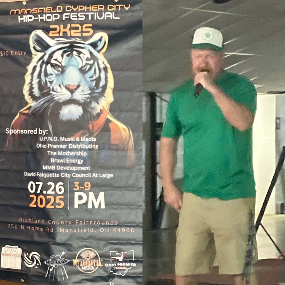 “MC Translation in the house,” performing at the Mansfield Cypher City Hip Hop Festival.