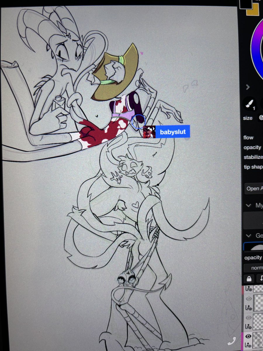CrustBugs's tweet image. i have a headache but magma helps 😘 @alilbabyslut is coloring my doodle