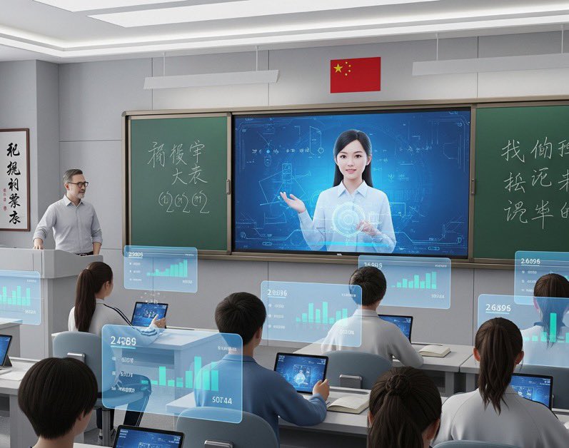 TelegraphPak's tweet image. #BREAKING 

China’s AI teachers now handle 80% of daily school tasks.

AI systems are grading papers, customizing lessons, and helping millions of students learn more efficiently.