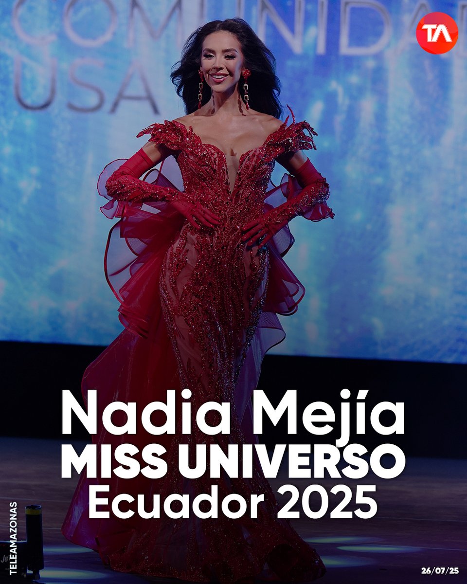 teleamazonasec's tweet image. #MissUniversoEcuador | Nadia Mejía, de la Comunidad USA, es la Miss Universo Ecuador 2025 ow.ly/W91h50WvHrP