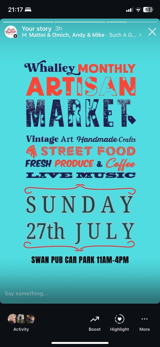 Goood morning <a href="/ribblefm/">Ribble FM</a>  pls shout out its Whalley Artisan Market TODAY in the Ribble Valley with 40+ makers, creators and start ups! Live music and streetfood on all day. Dog friendly. Thanks x