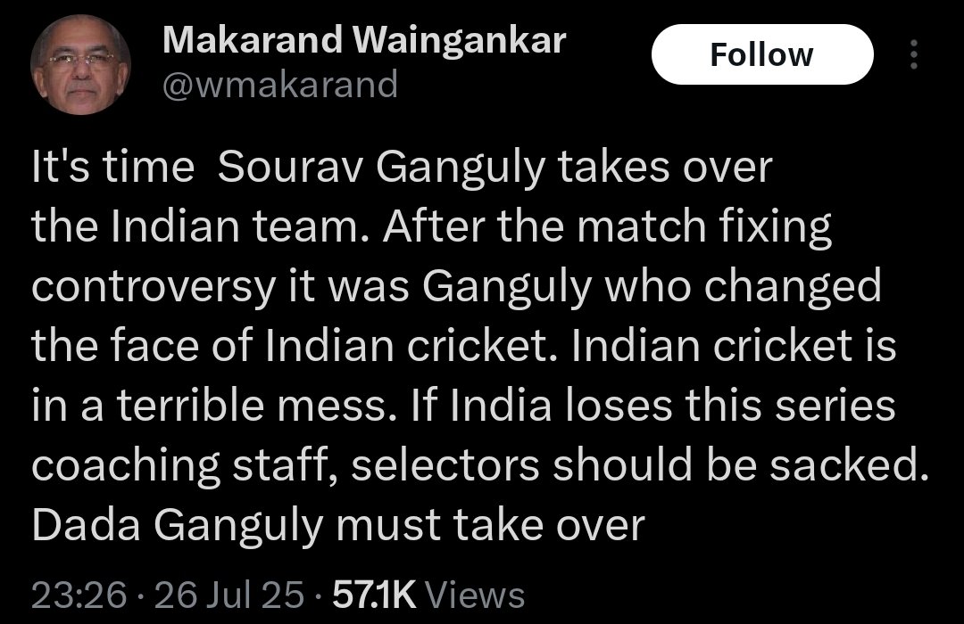 Akashkumarjha14's tweet image. Yes and make Boria Batting coach while we are at it.