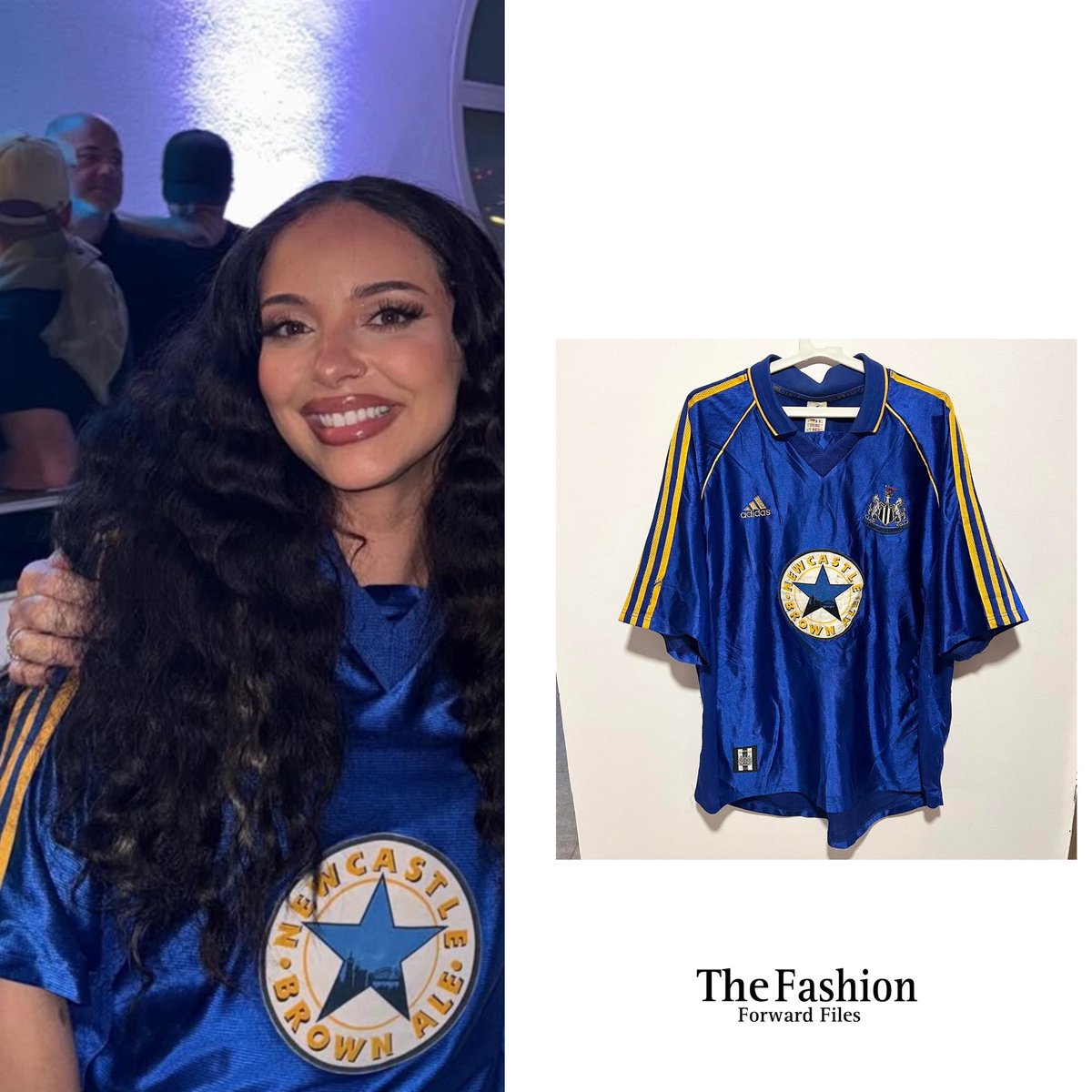 FashFwrdFiles's tweet image. Jade Thirlwall wears a Adidas navy New castle 1998/99 away jersey,
-
#newcastle #jadethirlwall