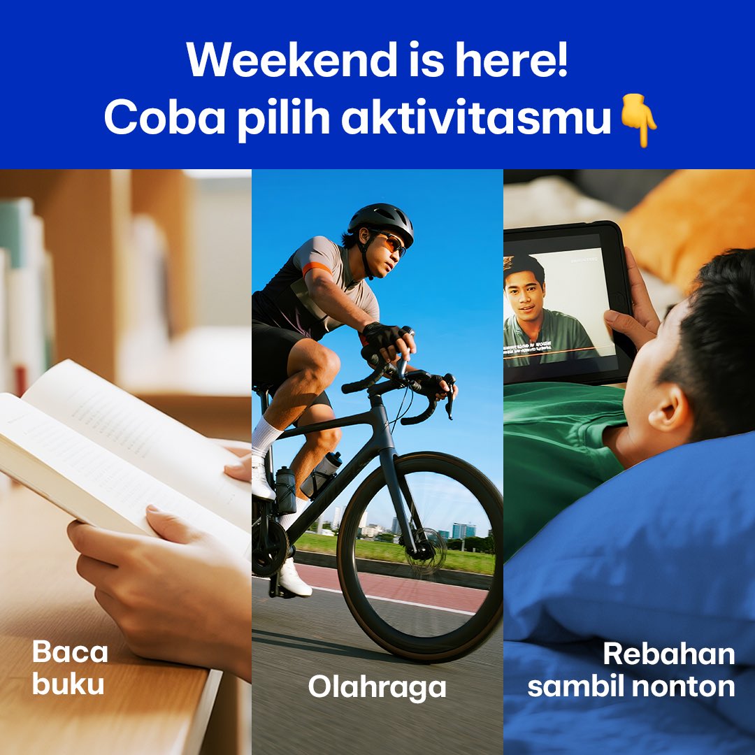 Coba reply, kamu tipe yang mana tiap weekend? 👇

#WeAreMore