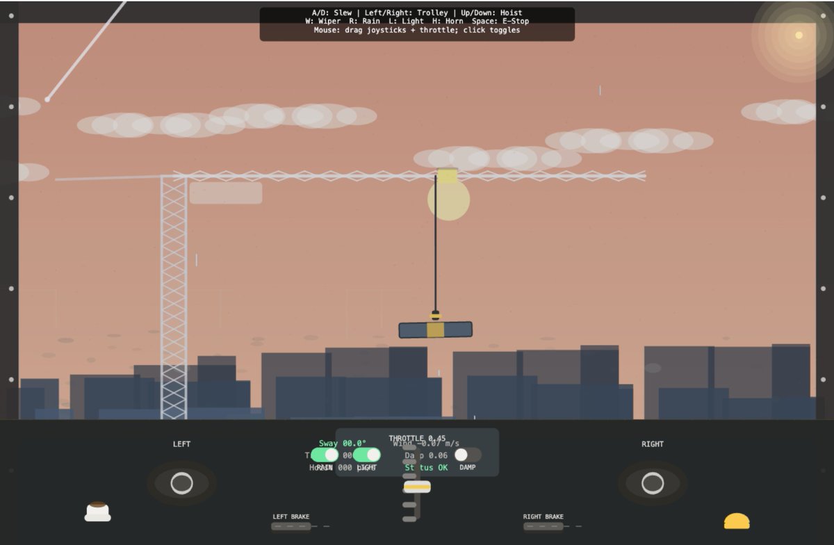 tower crane sim from LMArena "Summit" model (imperfect but definitely playable)