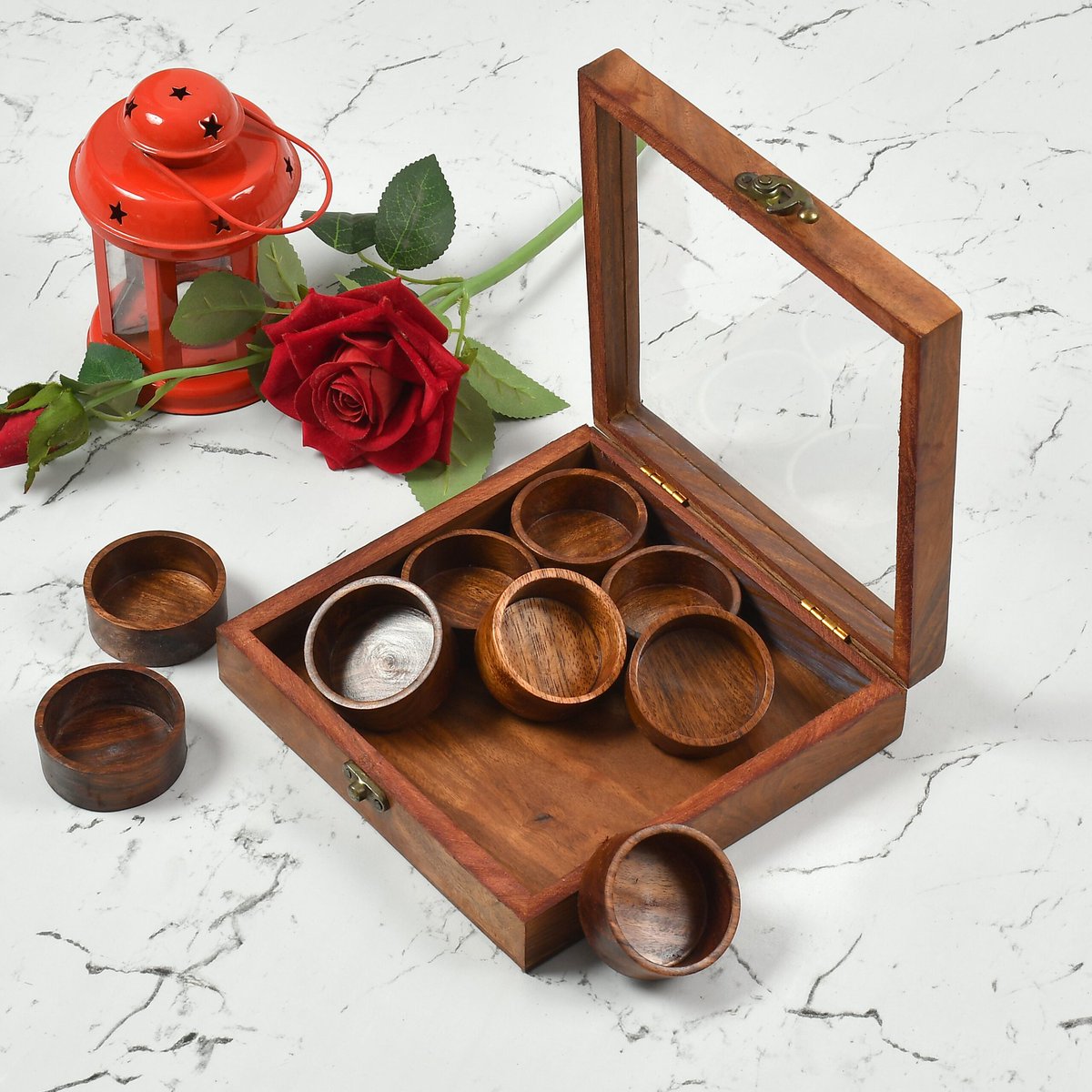 Elevate your kitchen with this handcrafted wooden masala box, featuring 9 mini bowls and a clear lid to keep your spices fresh and beautifully organized.

Rooted in Indian kitchens, designed for modern homes.✨

Shop Now 
Pan India Shipping
Link: cliosheritagestore.com/shop/handmade-…