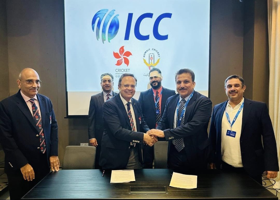 CricketHK's tweet image. Historic MOU Signed Between Hong Kong China Cricket &amp;amp; Kuwait Cricket at ICC Annual Conference in Singapore

July 21, 2025 — In a landmark moment for Associate cricket development, a Memorandum of Understanding (MoU) was officially signed between Hong Kong China Cricket and Kuwait…