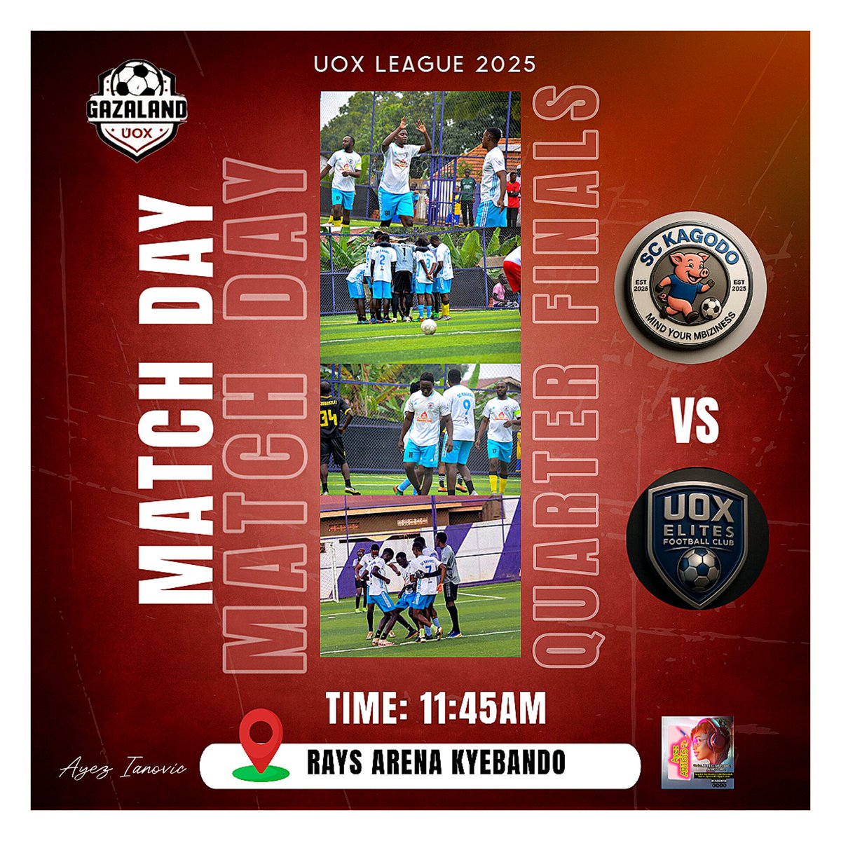 🔥 Match Day Hype
Quarter Finals Mode: ON!

SC Kagodo ⚔️ UOX Elite
It’s do or die the boys are laced up and locked in.

Artwork Credit 🔥 <a href="/Ayezianovic1/">Ayez Ianovic</a>
#UOXLeague 
#RoadToBulenga