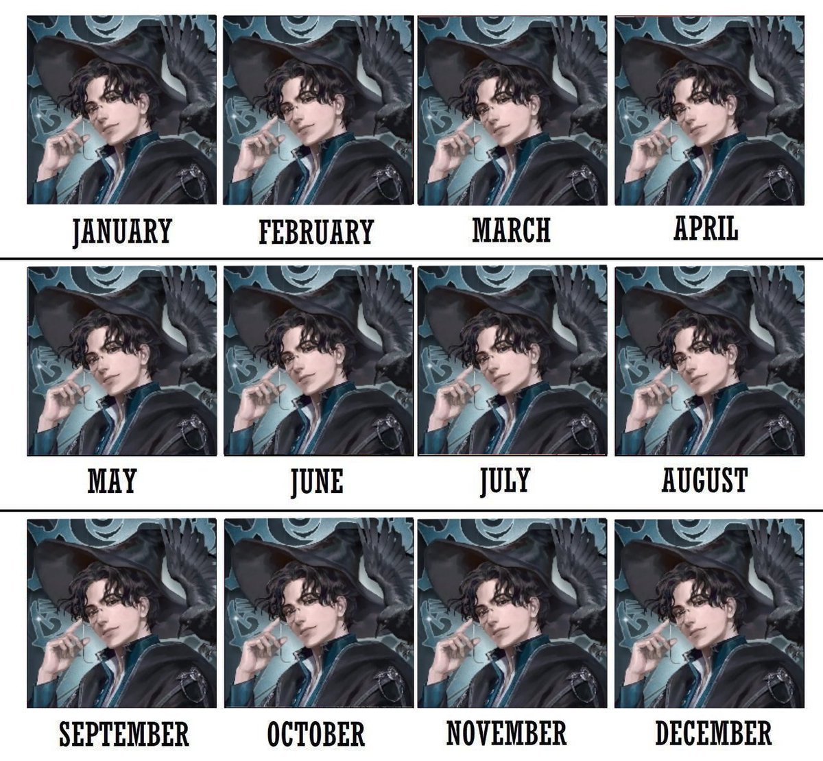 AmonXVII's tweet image. Your birth month = your lotm character