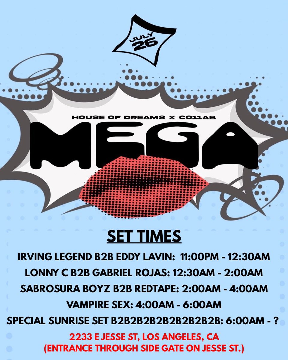 LA SEE YOU TONIGHT 2AM