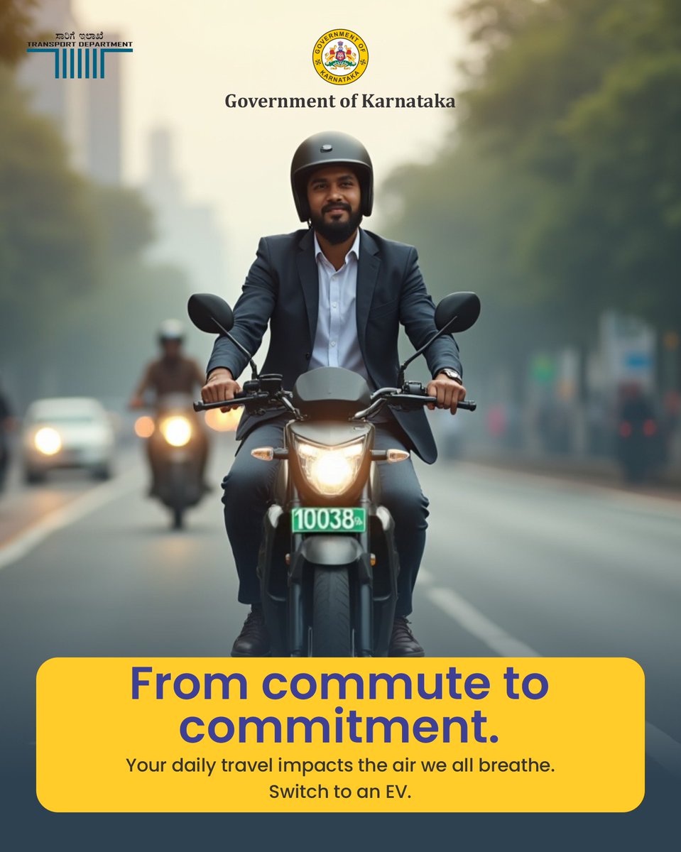 tdkarnataka's tweet photo. Let pollution-free travel be your daily pledge!
Get your two-wheeler regularly emission-tested.
Join hands in protecting environmental purity.

#GoGreen #CleanAir #EmissionTest #EcoFriendlyTravel #SustainableLiving #PollutionFreeRide #GreenKarnataka #BikeSmart #CleanEnvironment #ActForAir

@CMofKarnataka 
@RLR_BTM 
@MORTHIndia