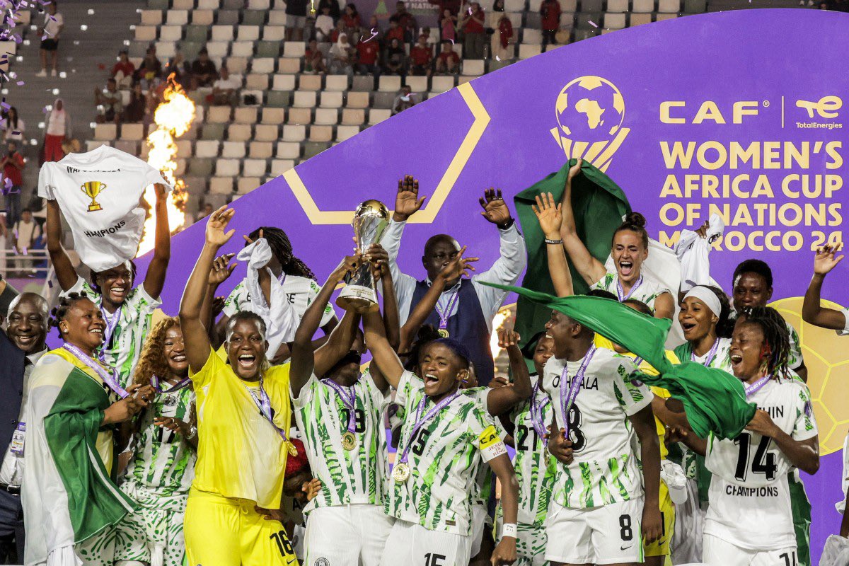 Decade of Dominance! 10-Time Champions and still counting. Unshaken. Unmatched. Undisputed.The Super Falcons have done it again and again! Congratulations to the Queens of African football on their WAFCON triumph!
#SuperFalcons #WAFCON2025 #10TimeChamps   #FootballQueens