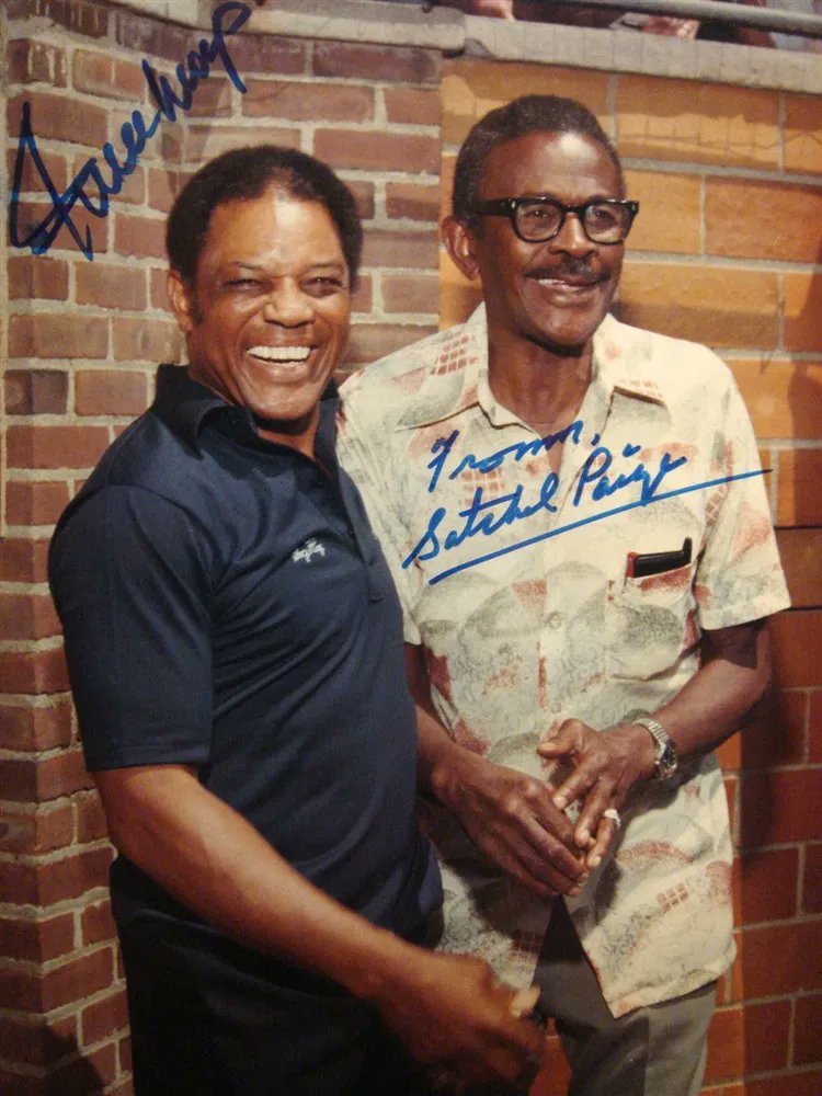 Willie Mays and Satchel Paige.