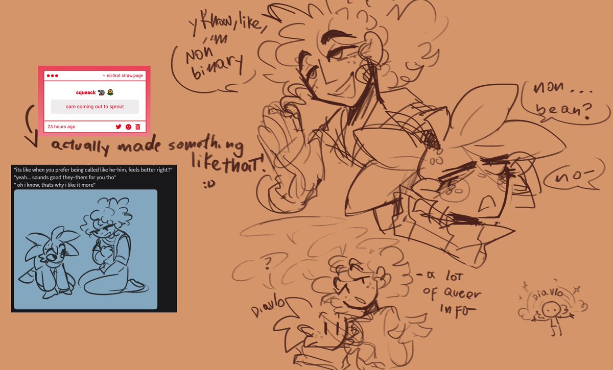 Day 17 of me drawing Sam and Sprout situations until Dandy's world update 
i love them