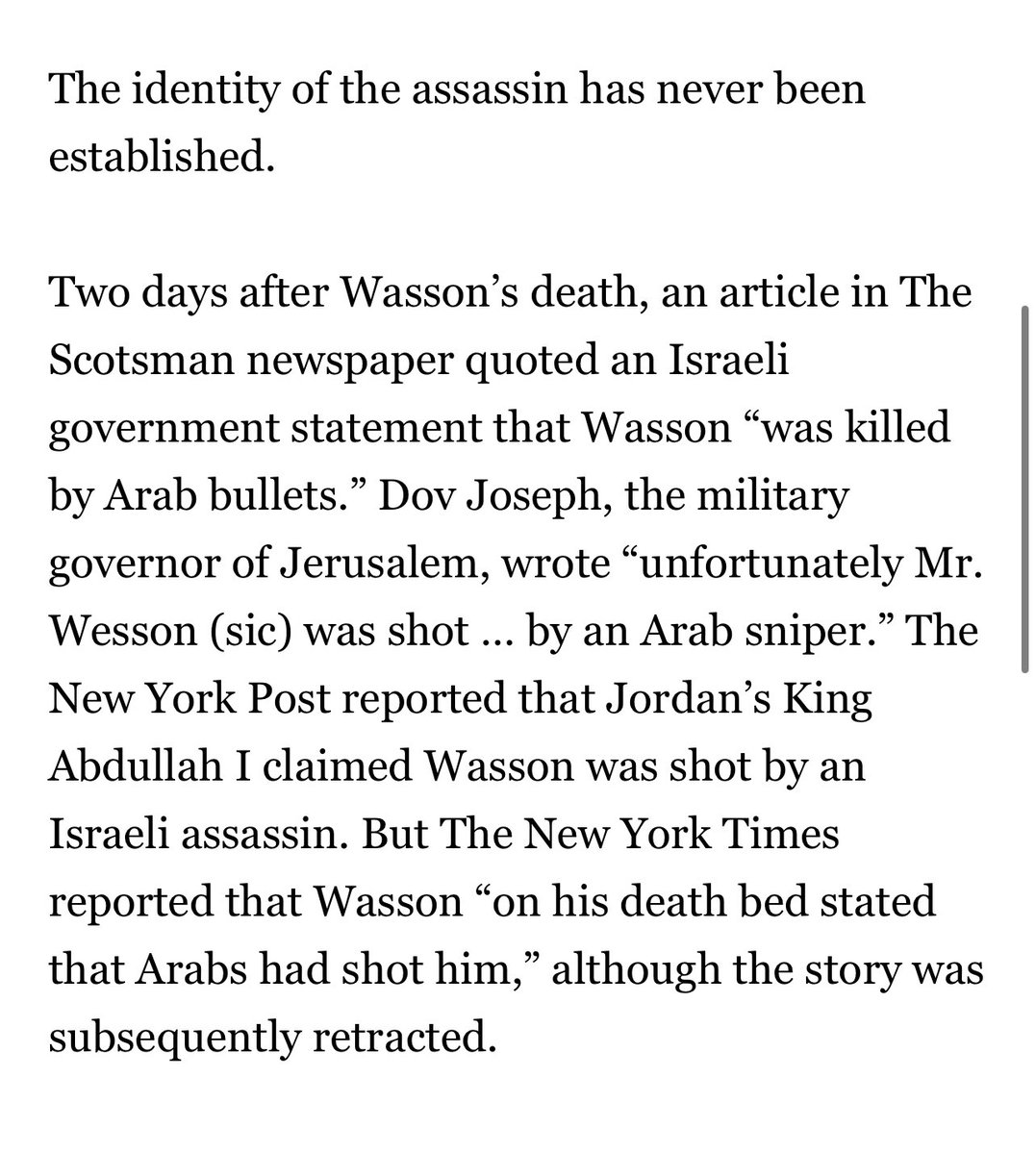 NajwaCharif (@onlyonenajwa) on Twitter photo <a href="/AdinHaykin1/">Adin - عدین - עדין</a> Odd that 4 days before he was shot he informed the United States that Israel were the bad guys in Palestine
And the story that Israel put out that his last words were “Arabs shot me” was retracted <a href="/AdinHaykin1/">Adin - عدین - עדין</a> Odd that 4 days before he was shot he informed the United States that Israel were the bad guys in Palestine
And the story that Israel put out that his last words were “Arabs shot me” was retracted