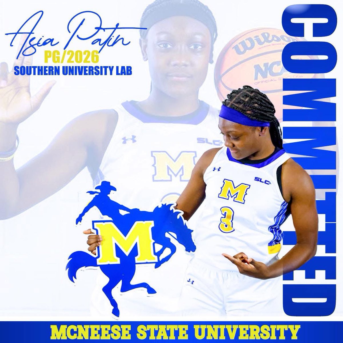 LBR_Basketball's tweet image. 🚨 Commitment Alert
🗣️ McNeese scores another commitment from one of the top 2026 guards in the state as Southern Lab standout Asia Patin commits this weekend! The cowgirls are loading up the roster this summer with a 3rd commitment from the 2026 class!