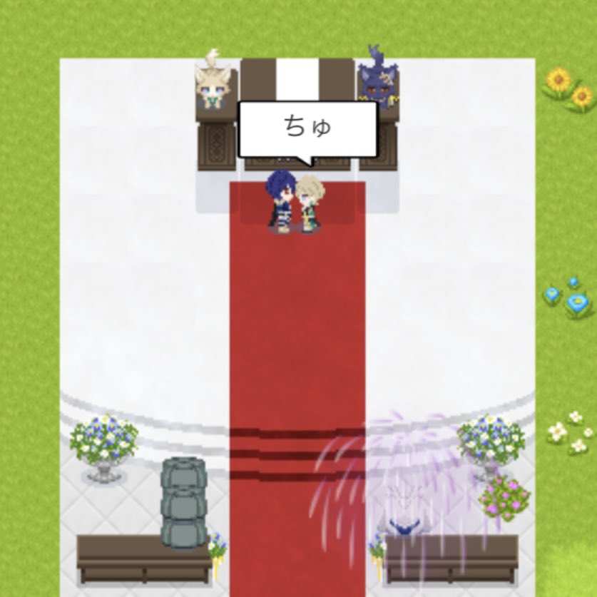 churiko_hs's tweet image. 僕たち結婚しました…!🥰🛁🦚🎉
※レイチュリ
※先にちゅーしたのは🛁
※超楽しかったですありがとう
#カケ恋_フォト #カケ恋