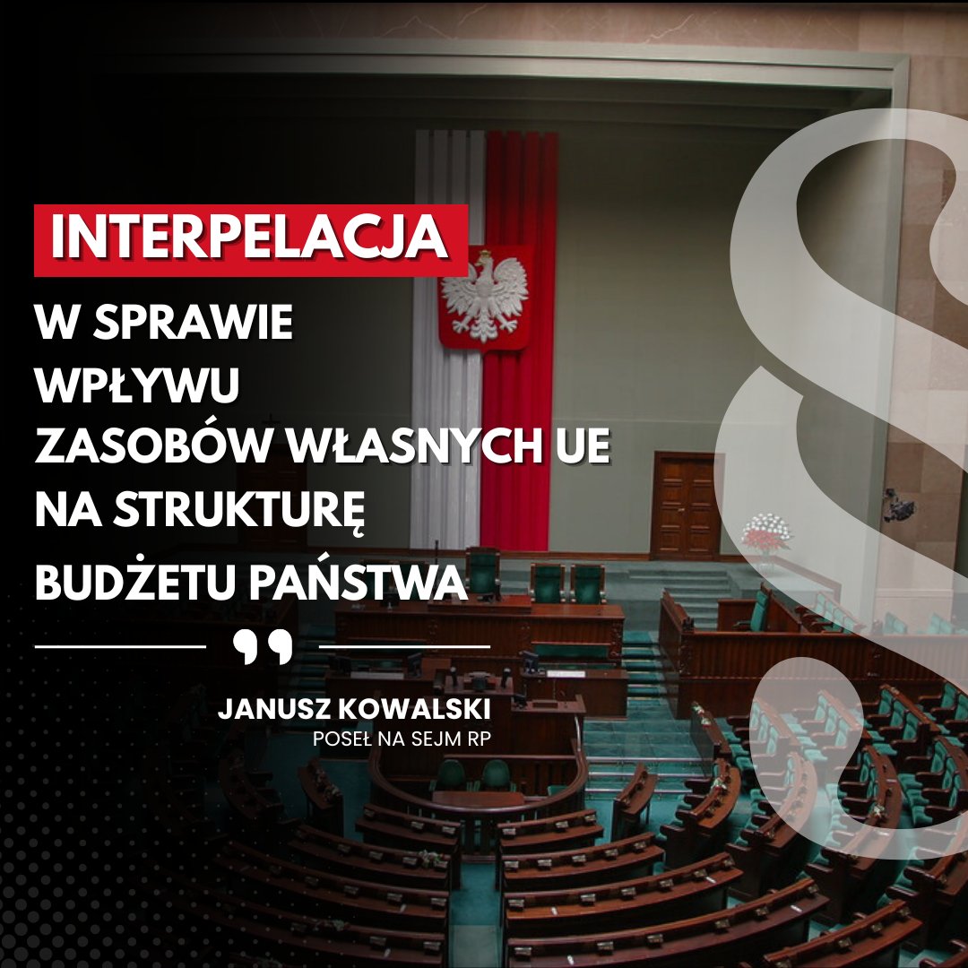JKowalski_posel's tweet image. ✅Interpelacja w sprawie wpływu zasobów własnych Unii Europejskiej na strukturę budżetu państwa.
W związku z planowaną reformą systemu dochodów własnych UE, w tym rozszerzeniem katalogu zasobów o nowe instrumenty, zasadne jest przeprowadzenie szczegółowej analizy wpływu tych…