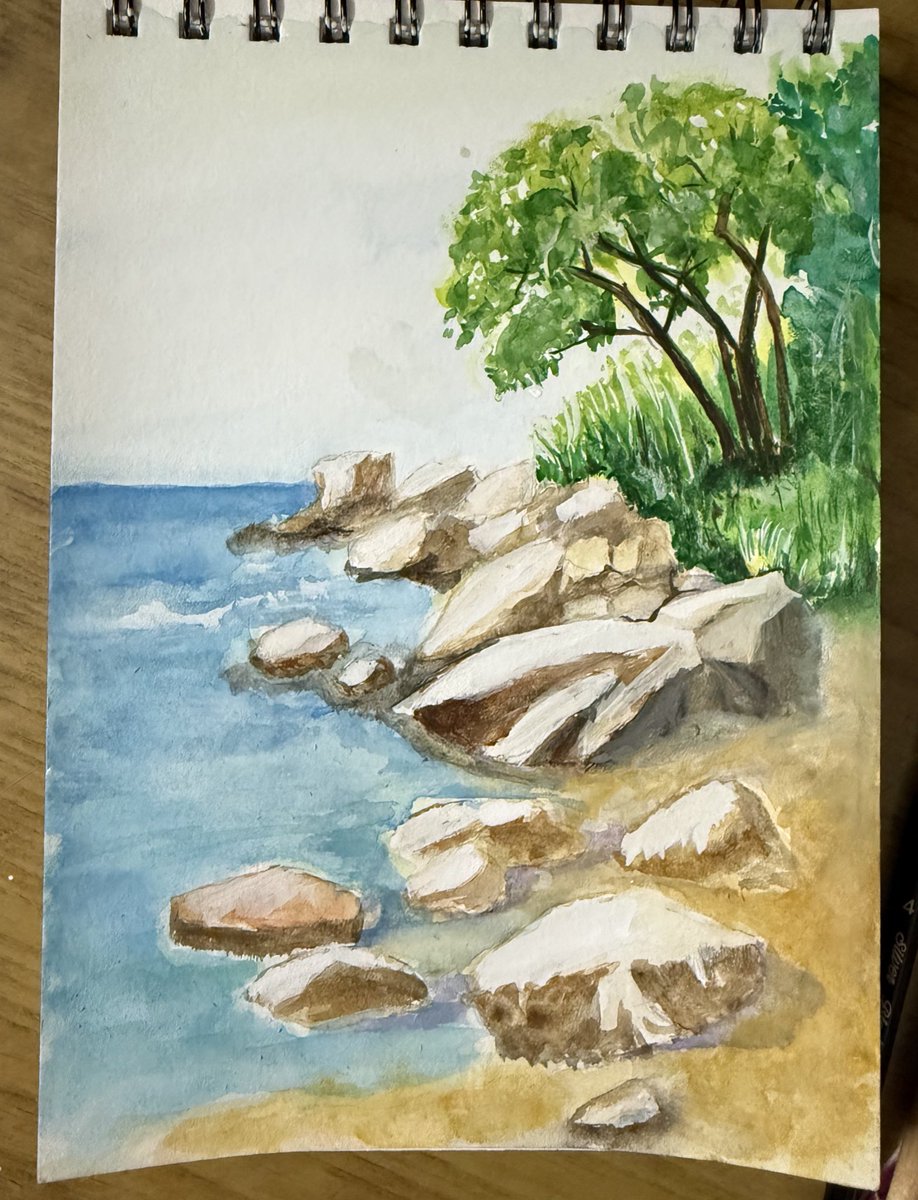 Beach vibes!  🤎

#watercolorpainting