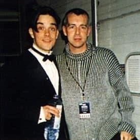 hourlywilliams's tweet image. Robbie Williams and Neil Tennant from Pet Shop Boys
