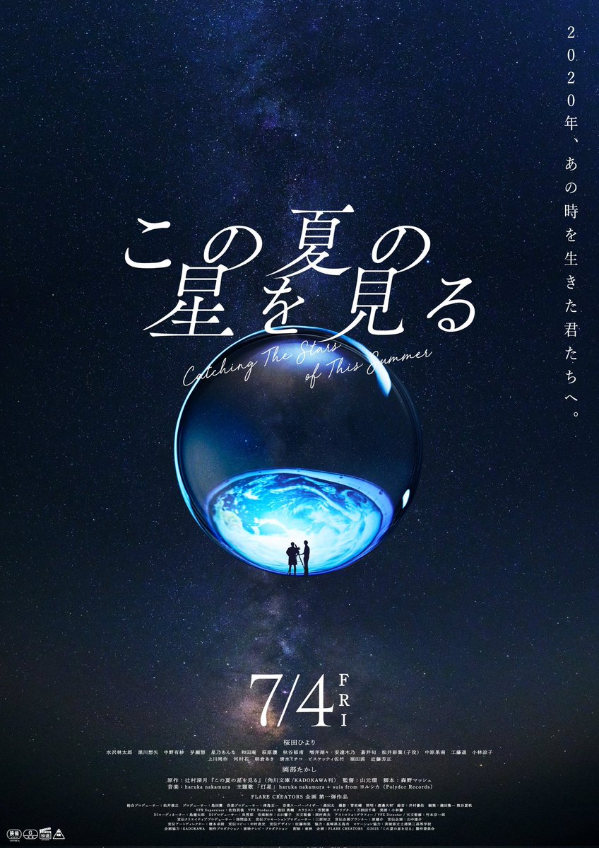 『この夏の星を見る』最低だったあの頃を最高に変えた学生たちの物語。今思えば、直接会わなくても繋がりは出来ることを教えてくれたあの日々はかけがえのないものだったのかもしれない。見守る大人たちの想いに涙が止まらなかった。願わくばこの映画がまだ見ぬ誰かにとっての"星"になれますように。