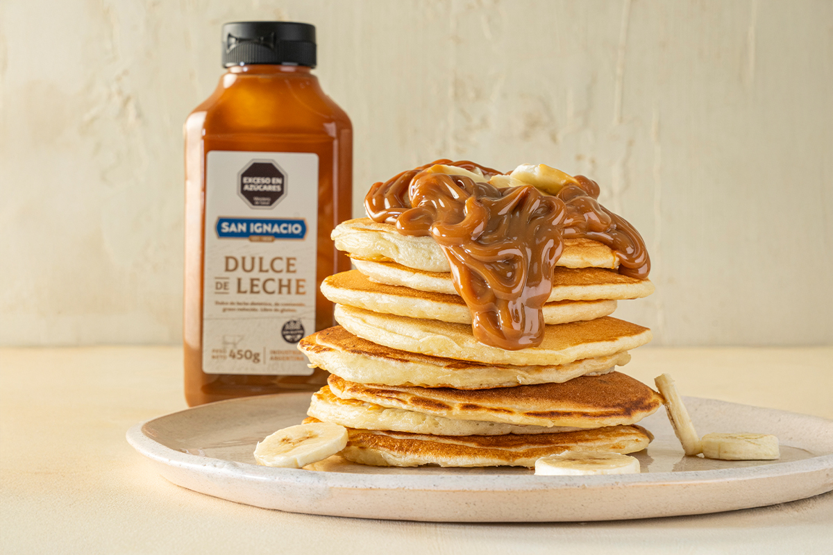 Panqueques de banana y dulce de leche para cocinar en familia tinyurl.com/2aenbfux
